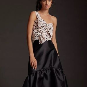 Anthropologie Bow-Tie One-Shoulder Top